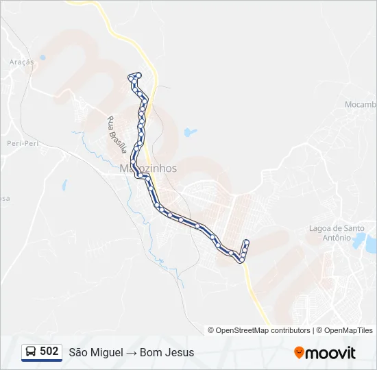 502 Bus Line Map