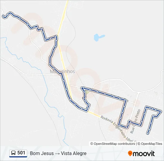 501 Bus Line Map