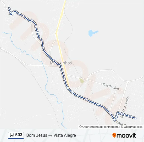 503 Bus Line Map