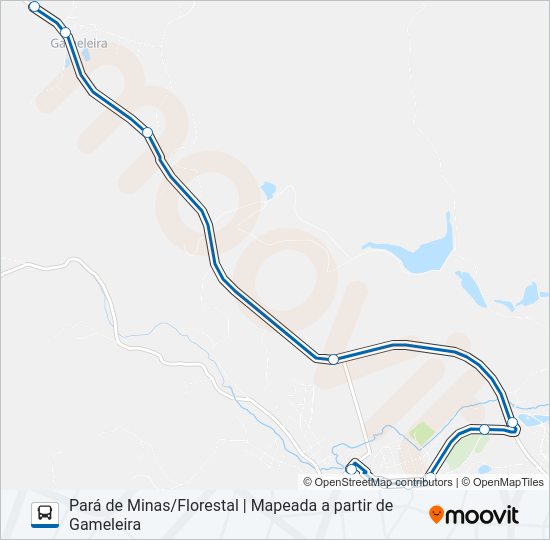 Mapa da linha 3566 de ônibus