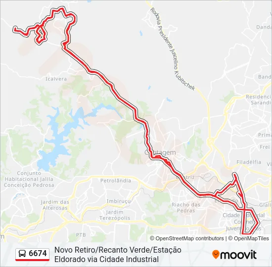 6674 Bus Line Map