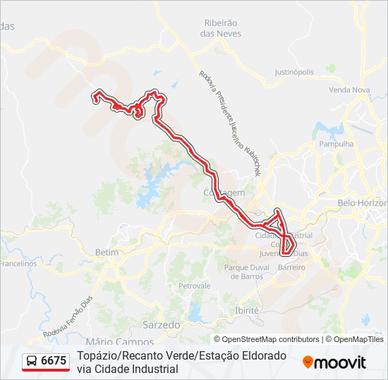 Mapa de 6675 de autobús