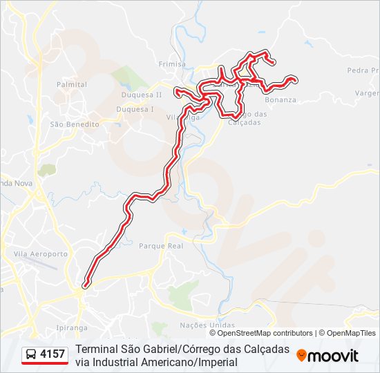 4157 bus Line Map