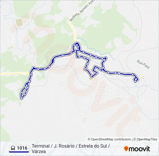 1016 Bus Line Map