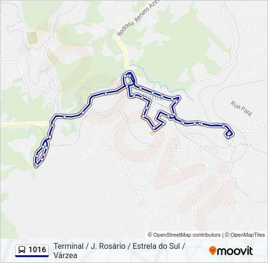 1016 Bus Line Map