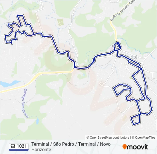 1021 Bus Line Map