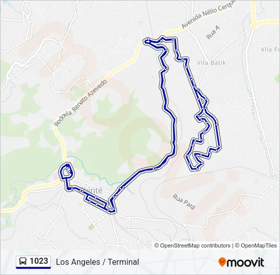 1023 Bus Line Map