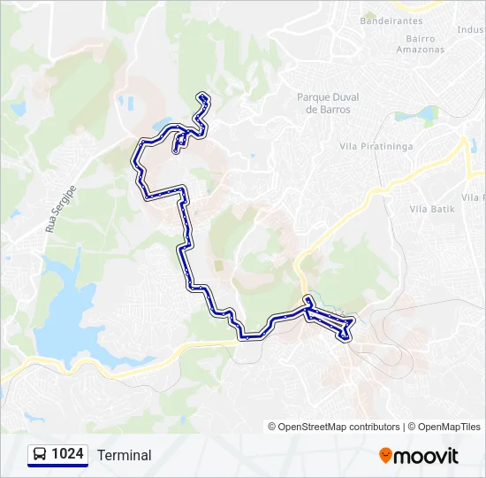 1024 Bus Line Map