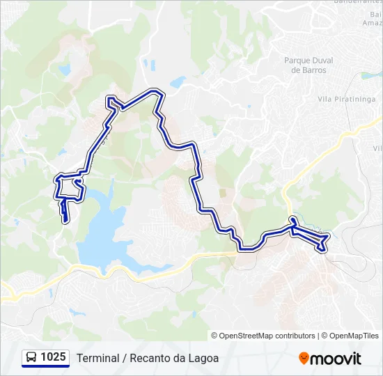 1025 Bus Line Map