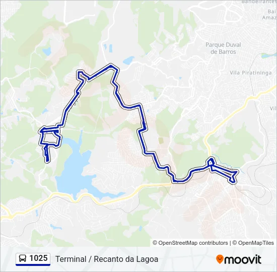 1025 Bus Line Map
