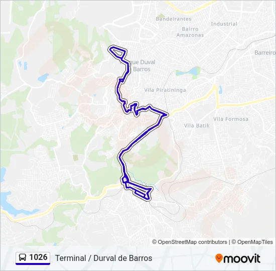 1026 Bus Line Map