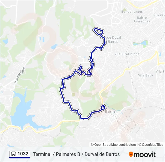 1032 Bus Line Map