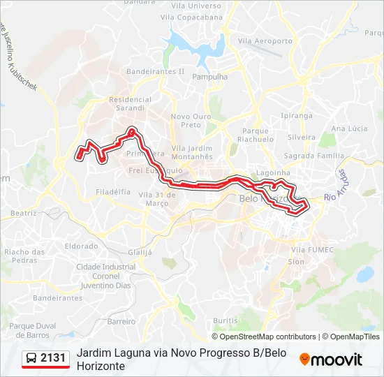 2131 Bus Line Map