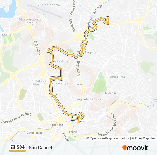 S84 Bus Line Map