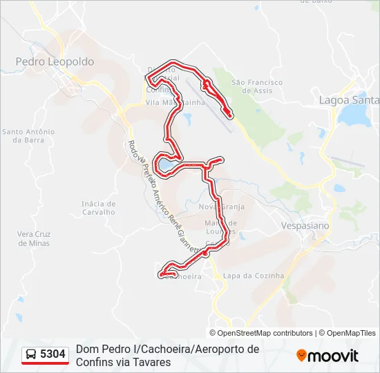 5304 Bus Line Map