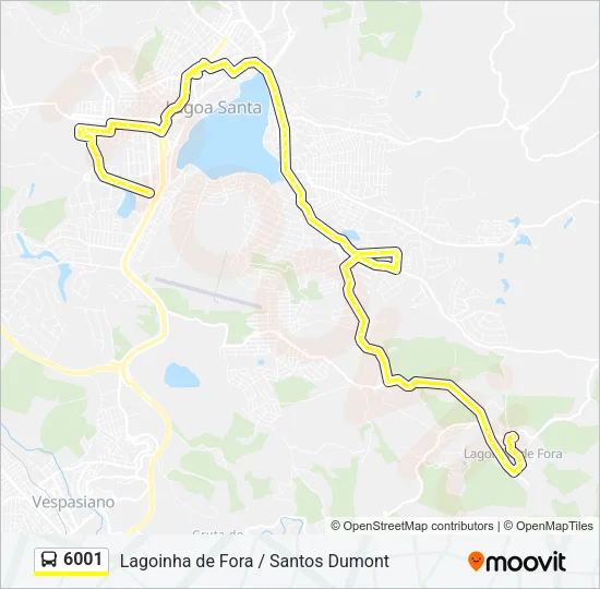 6001 Bus Line Map