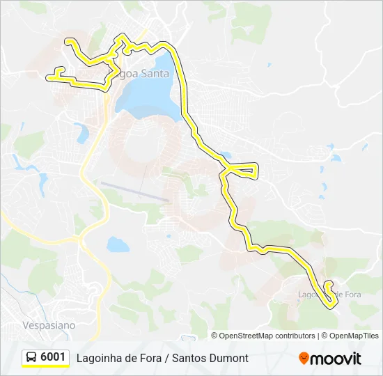 6001 Bus Line Map