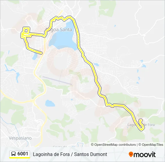 6001 Bus Line Map