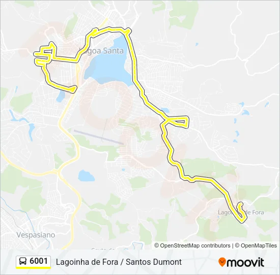 6001 Bus Line Map