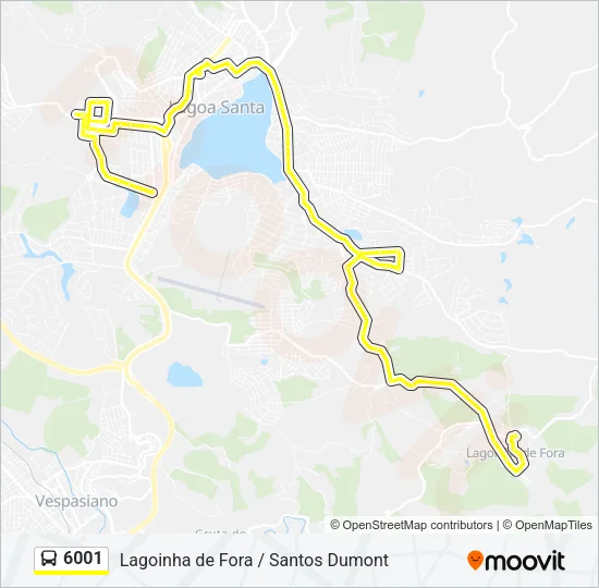 6001 Bus Line Map