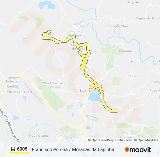 6005 Bus Line Map