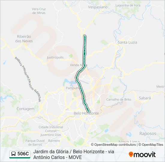 506C Bus Line Map