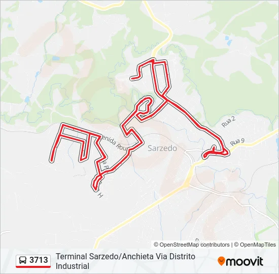 3713 Bus Line Map