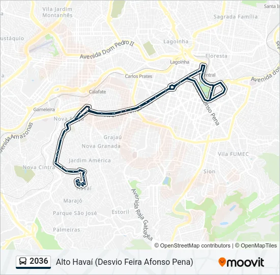 2036 Bus Line Map