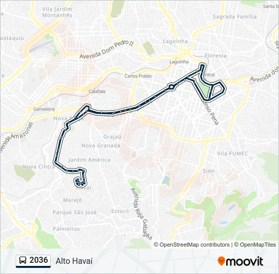 2036 Bus Line Map