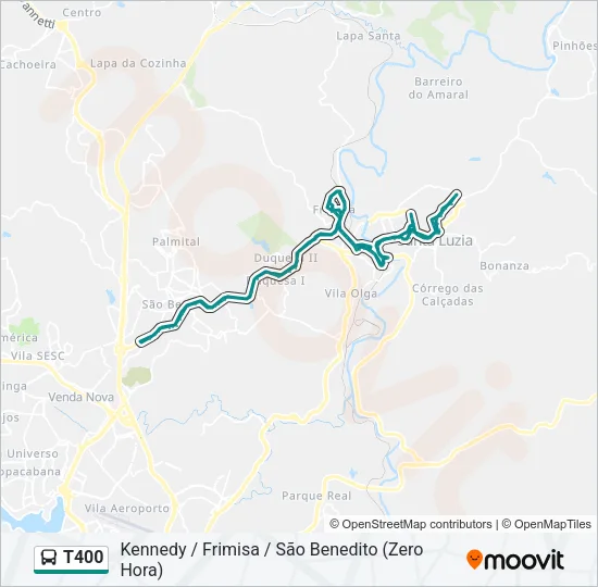 T400 Bus Line Map