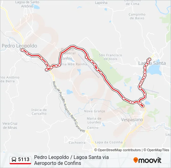 5113 Bus Line Map