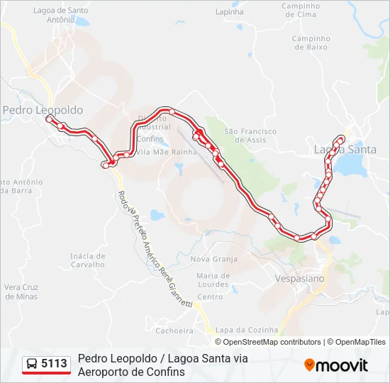 5113 Bus Line Map