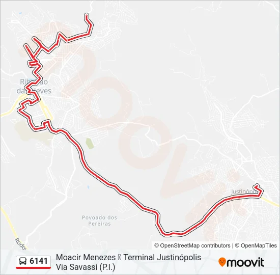 6141 Bus Line Map
