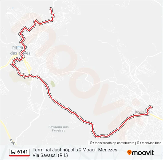 6141 Bus Line Map