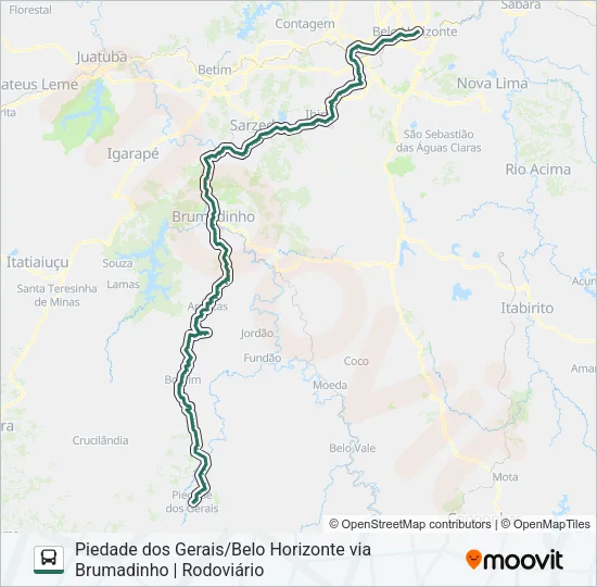 BELO HORIZONTE (COORDENADAS) Bus Line Map