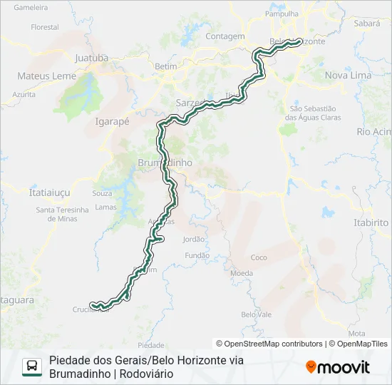 BELO HORIZONTE (COORDENADAS) Bus Line Map