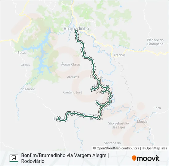 COORDENADAS 1092.1 Bus Line Map