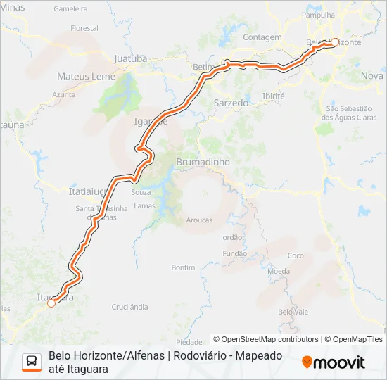 ALFENAS (SARITUR) Bus Line Map
