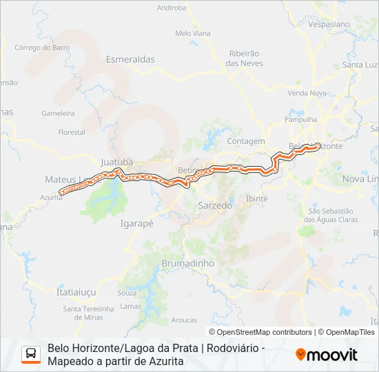 BELO HORIZONTE (SARITUR) Bus Line Map