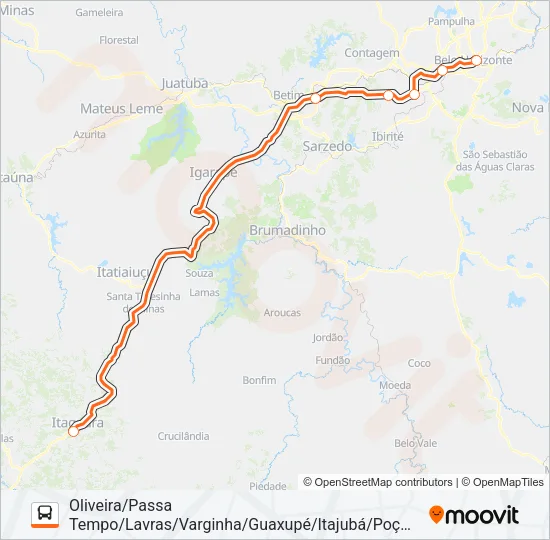BELO HORIZONTE (SARITUR) Bus Line Map