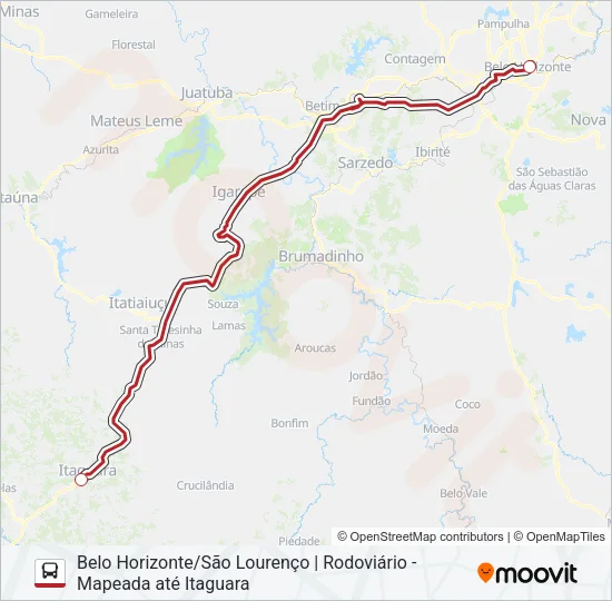 SÃO LOURENÇO (SERRO) Bus Line Map