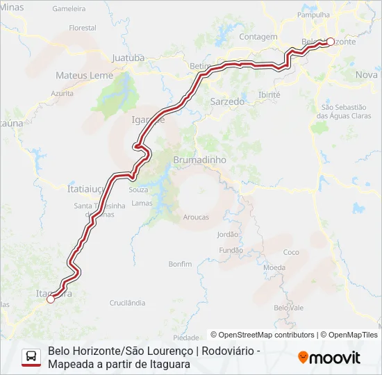 BELO HORIZONTE (SERRO) Bus Line Map