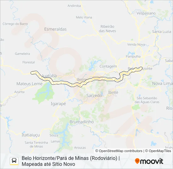 PARÁ DE MINAS (SANTA MARIA) Bus Line Map