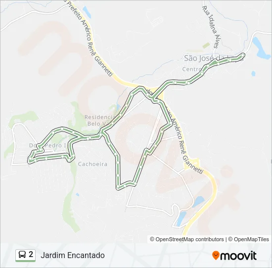 2 Bus Line Map