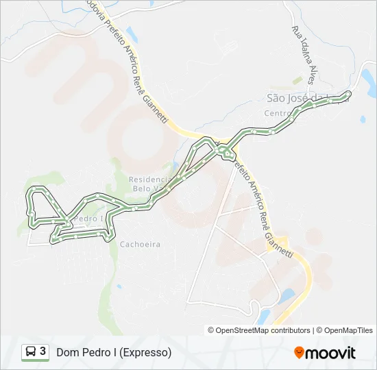 3 Bus Line Map