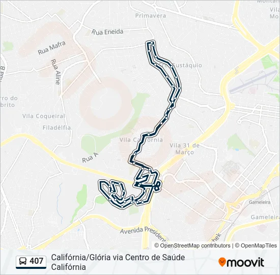 407 Bus Line Map