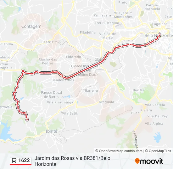1622 Bus Line Map