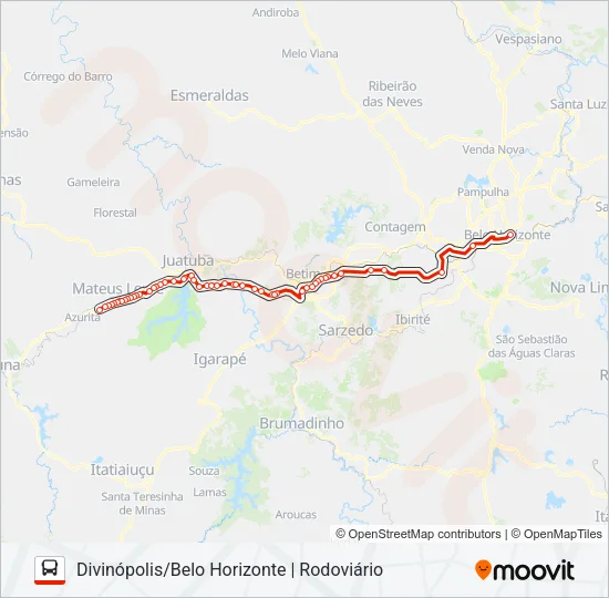 BELO HORIZONTE (TEIXEIRA) Bus Line Map