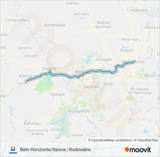 ITAÚNA (VIAÇÃO ITAÚNA) Bus Line Map