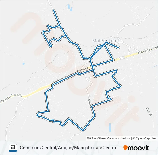 2000/2100 Bus Line Map